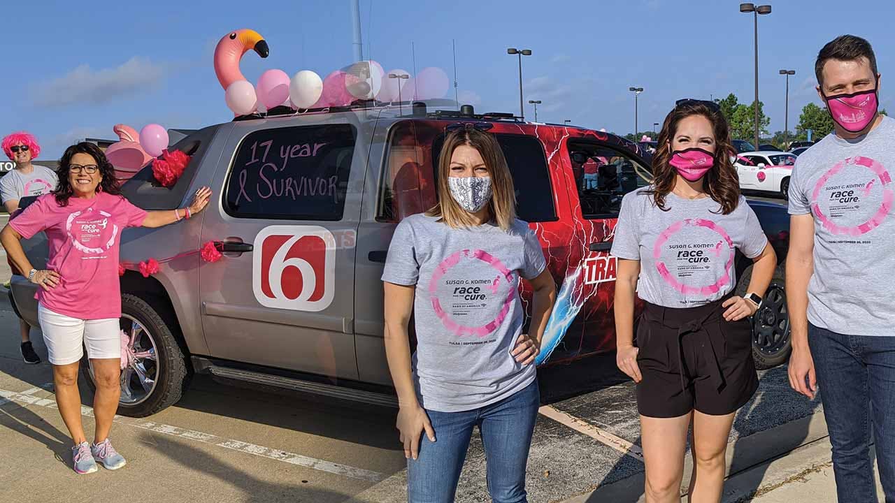 While this year’s Susan G. Komen Race for the Cure in Tulsa was held virtually, a Car Parade of Hope started the day as a way to still honor and celebrate breast cancer survivors.