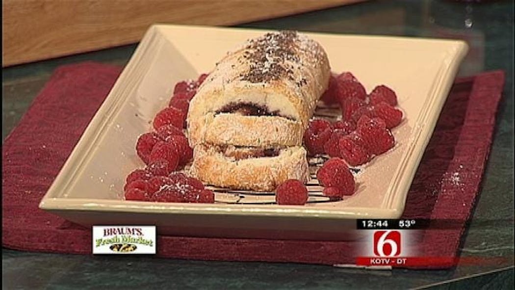 Angel Food Cake Raspberry Jelly Roll