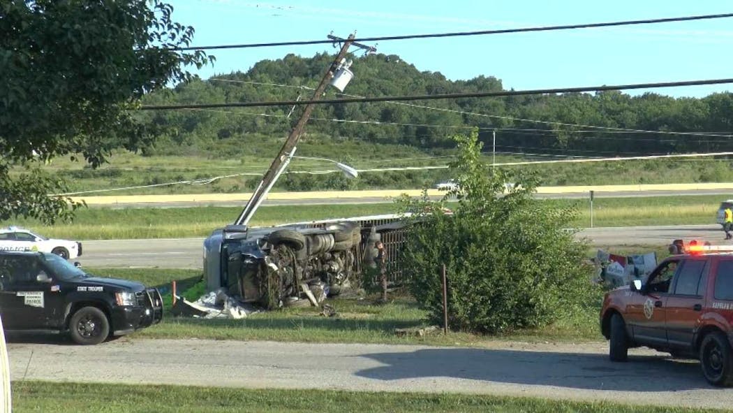 Semi Loaded With Eggs Overturns In Sapulpa Crash