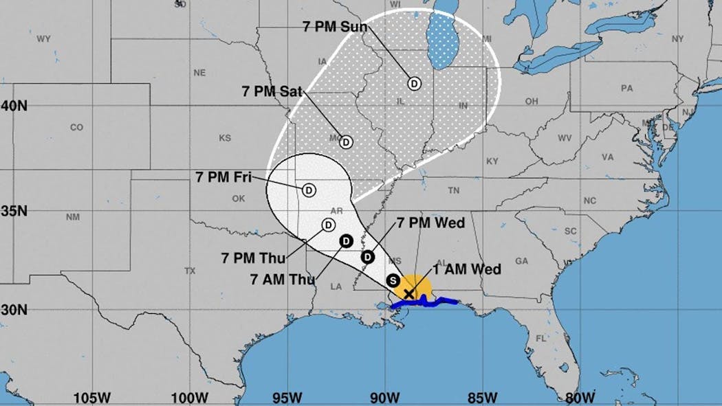 Tropical Storm Gordon Makes Landfall Near Alabama Mississippi Border