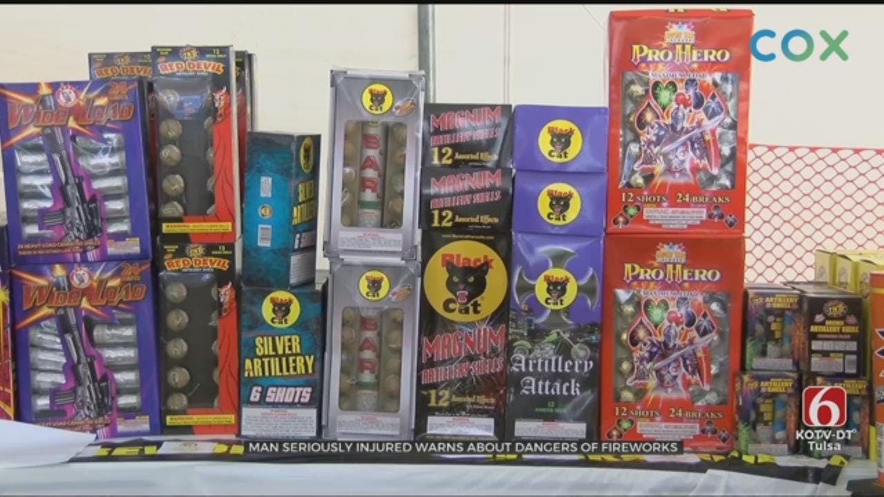 Tulsa Man Warns About Firework Danger After Freak Accident Nearly