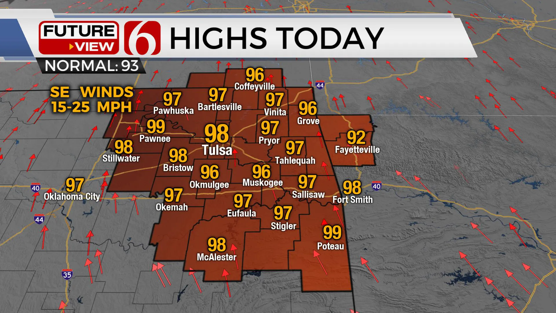 Highs for today