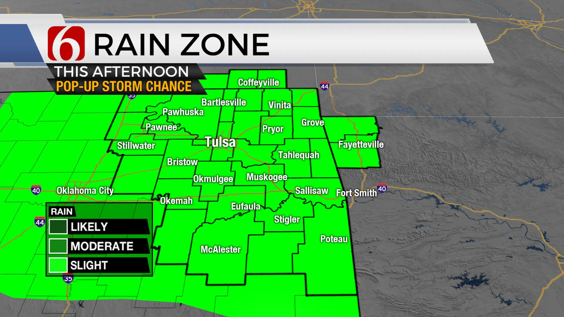 Rain Zone For Afternoon