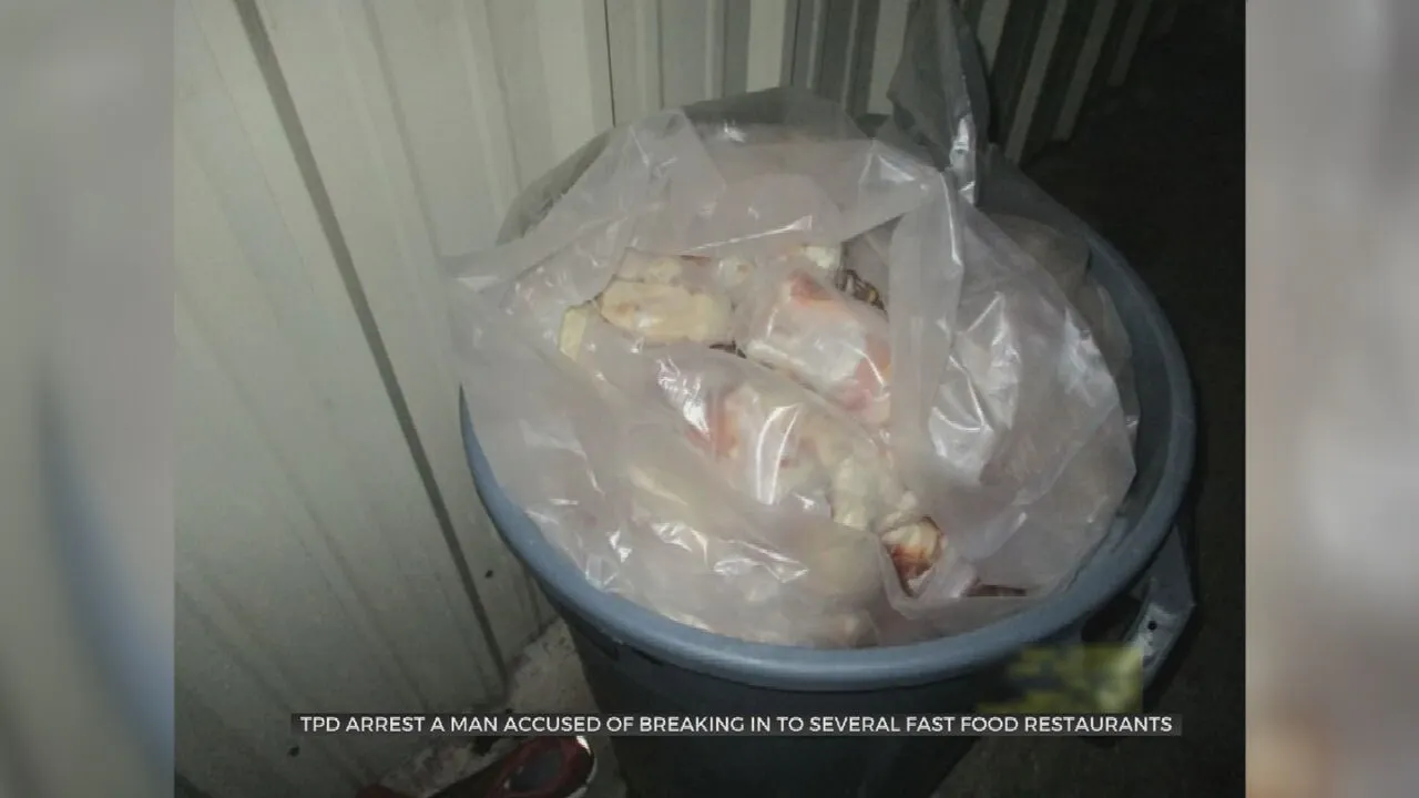Chicken in a trashcan. 