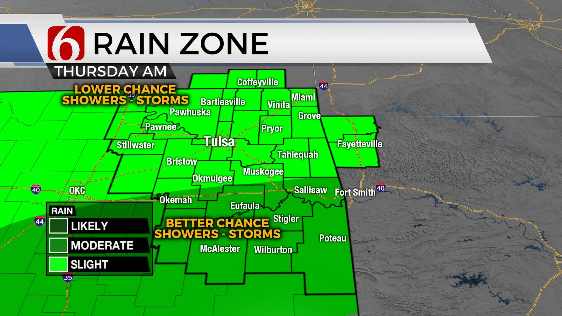 Thursday Morning Rain Zone