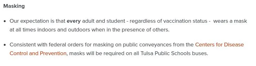 TPS Expects Students To Wear Masks This Fall But State Law Pro