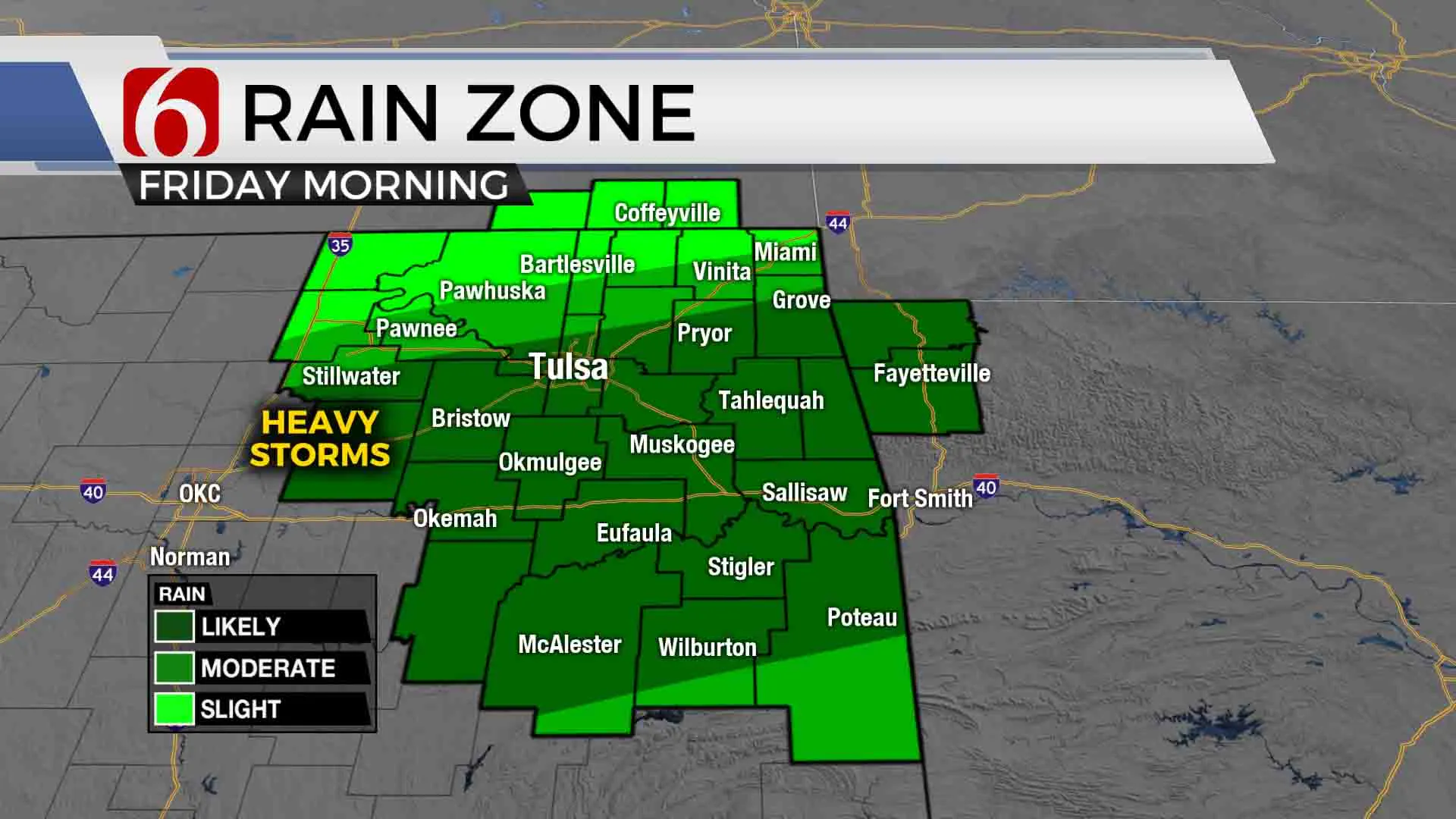 Thursday Morning Rain Zone