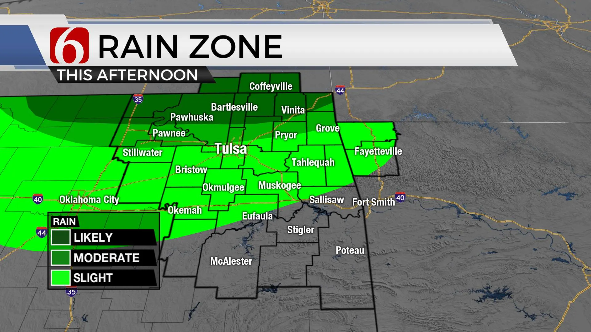 Thursday Afternoon Rain Zone