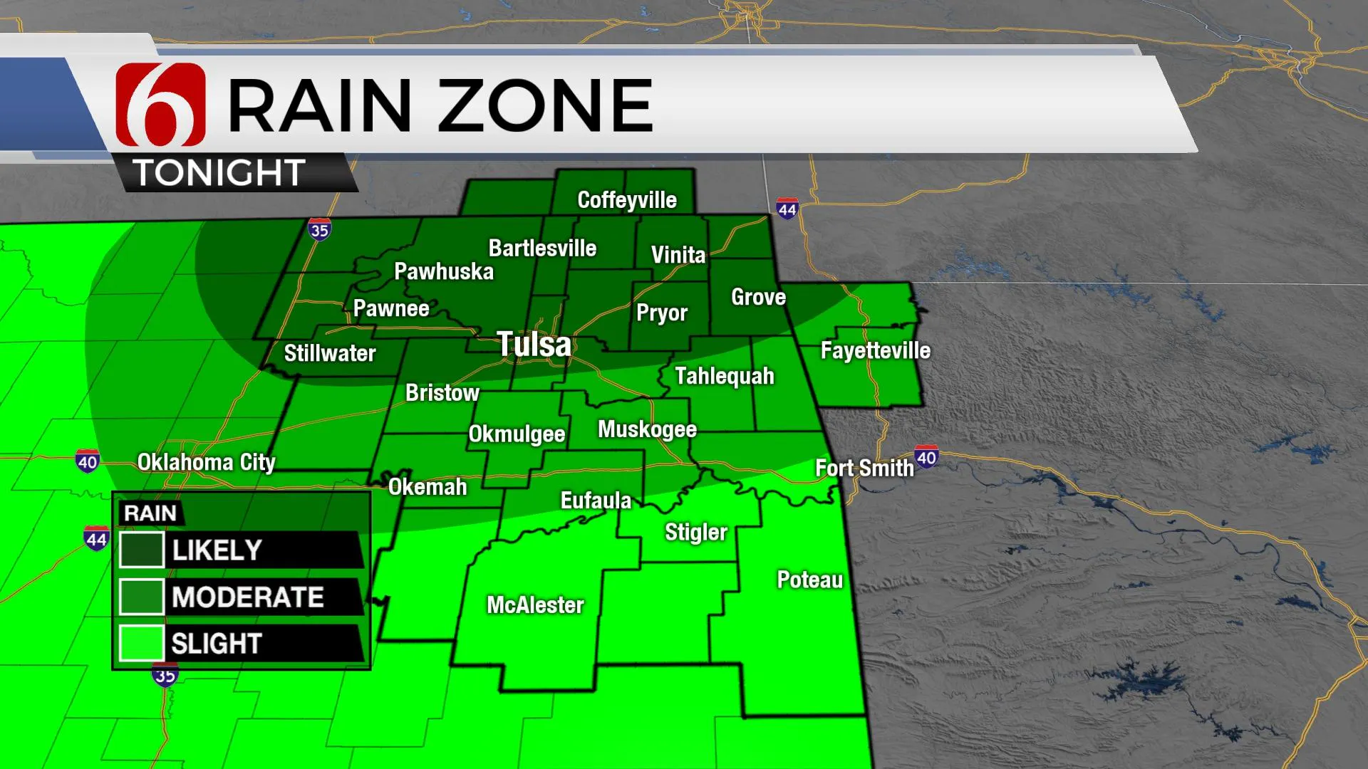 Thursday Evening Rain Zone