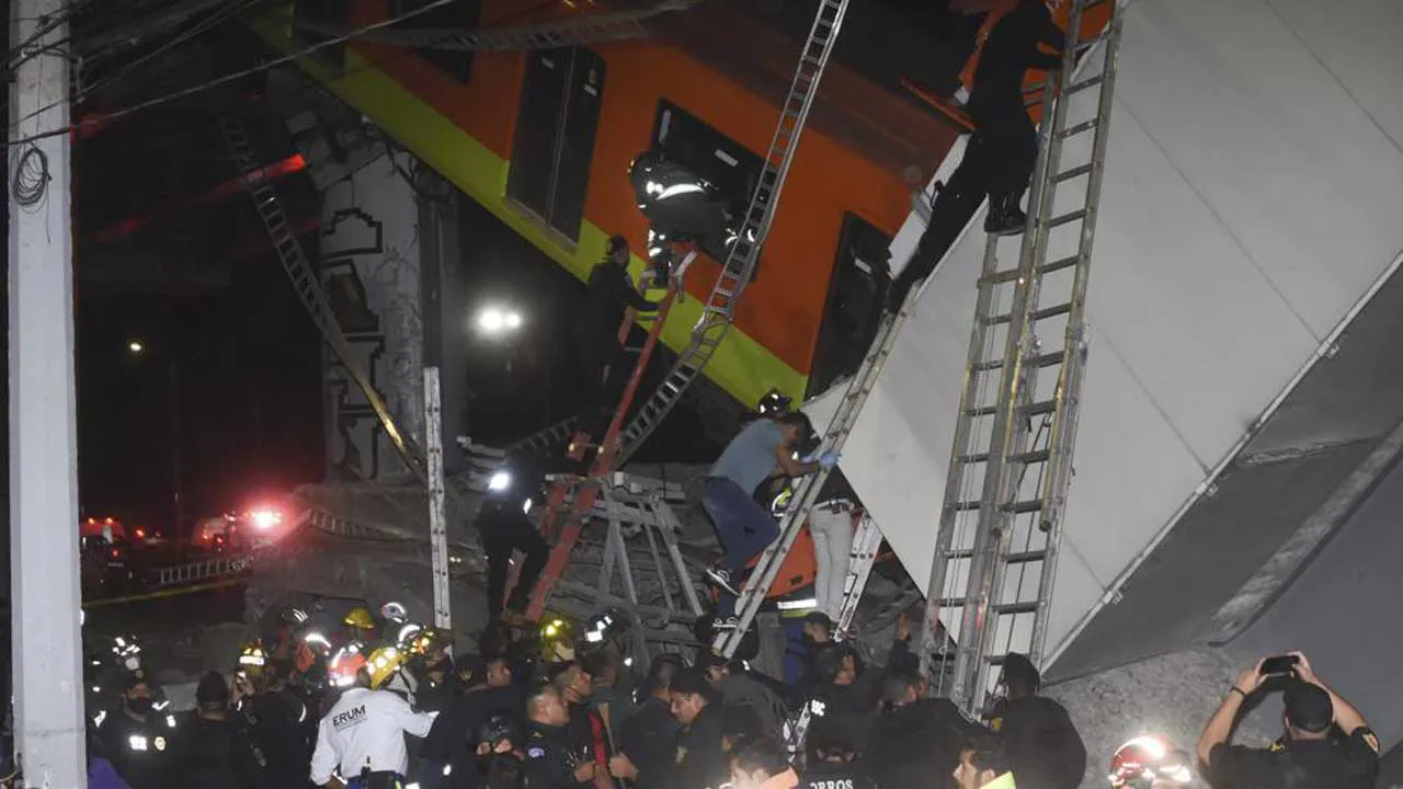 Mexico City Metro Overpass Collapses Onto Road; 20 Dead