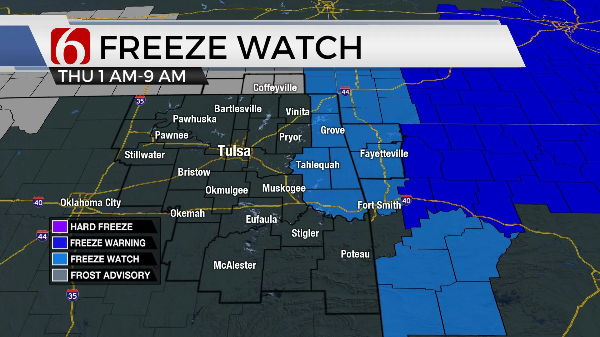 Thursday Freeze Watch