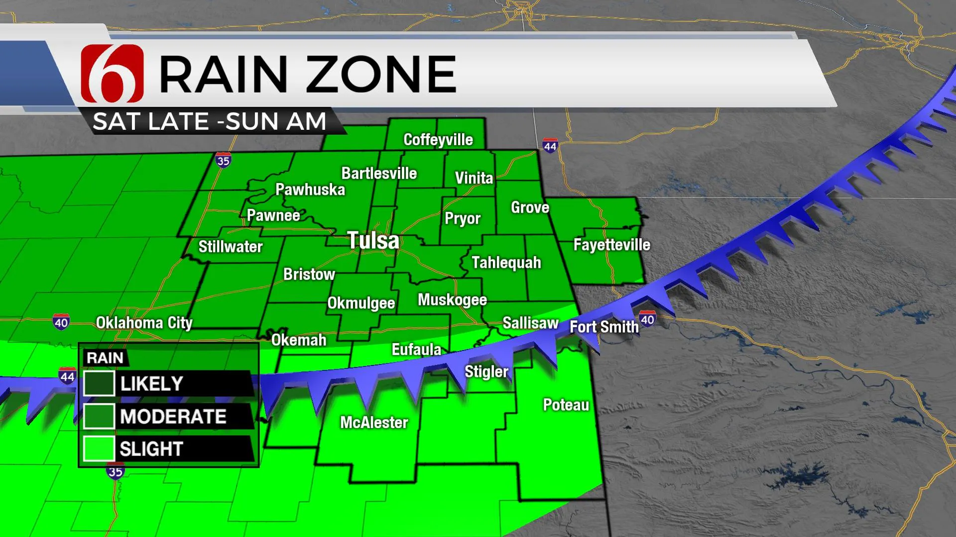 Saturday-Sunday Rain Zone