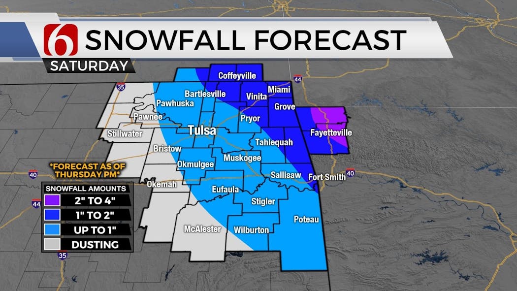 Snowfall In Tulsa