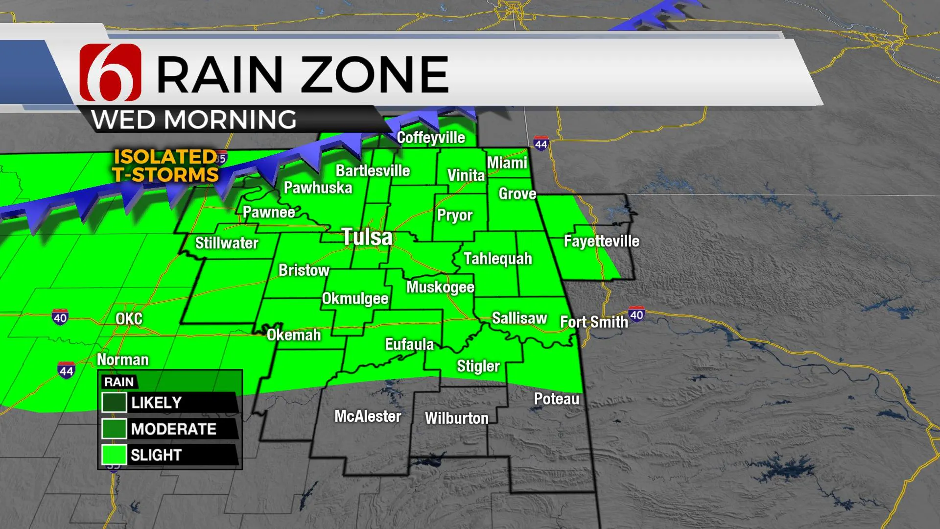 Wednesday Morning Rain Zone