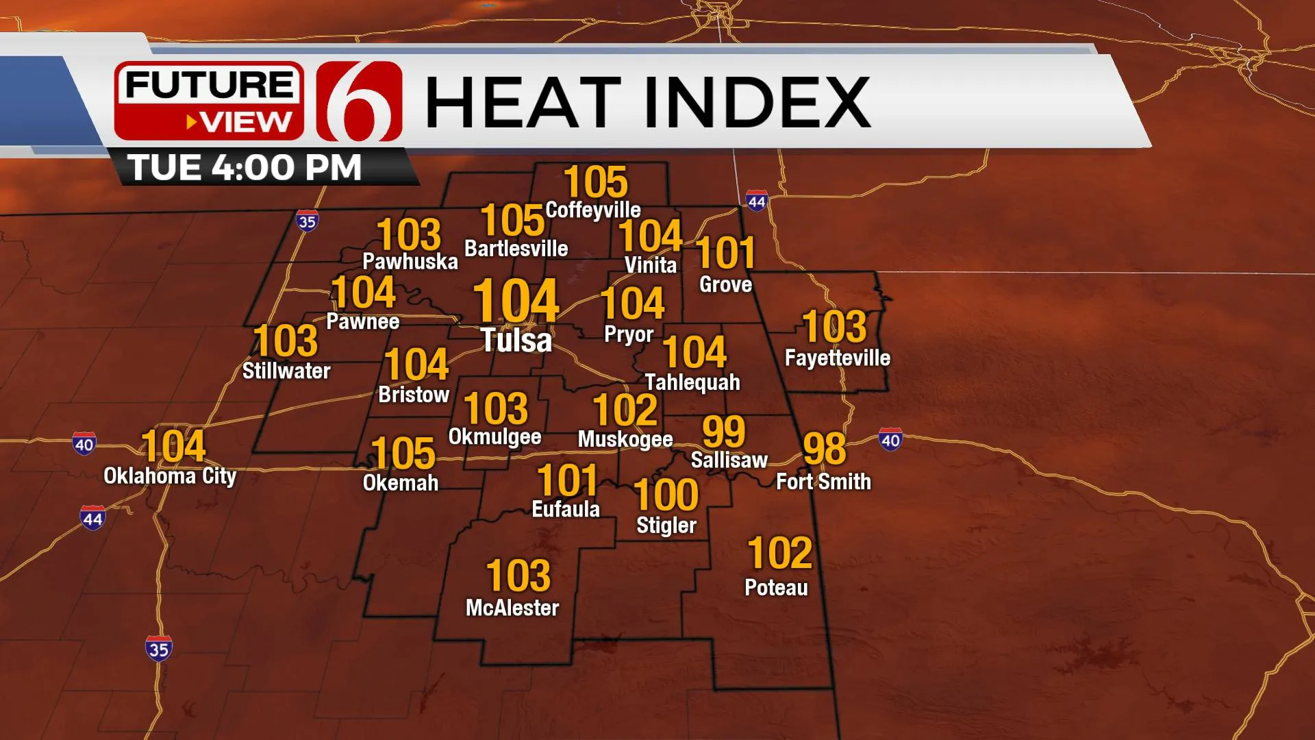 Tuesday Heat Index