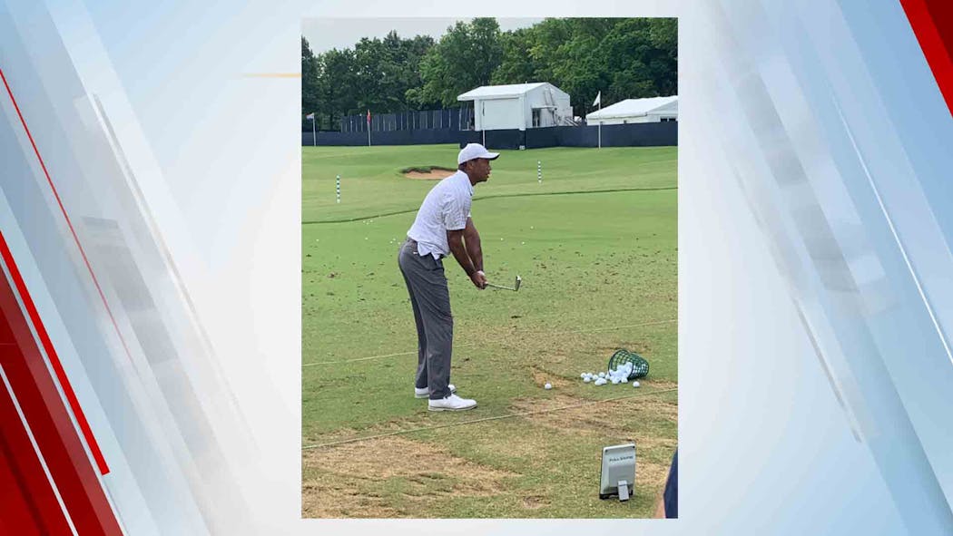 PGA Championship: Tiger Woods Spotted Practicing At Southern H