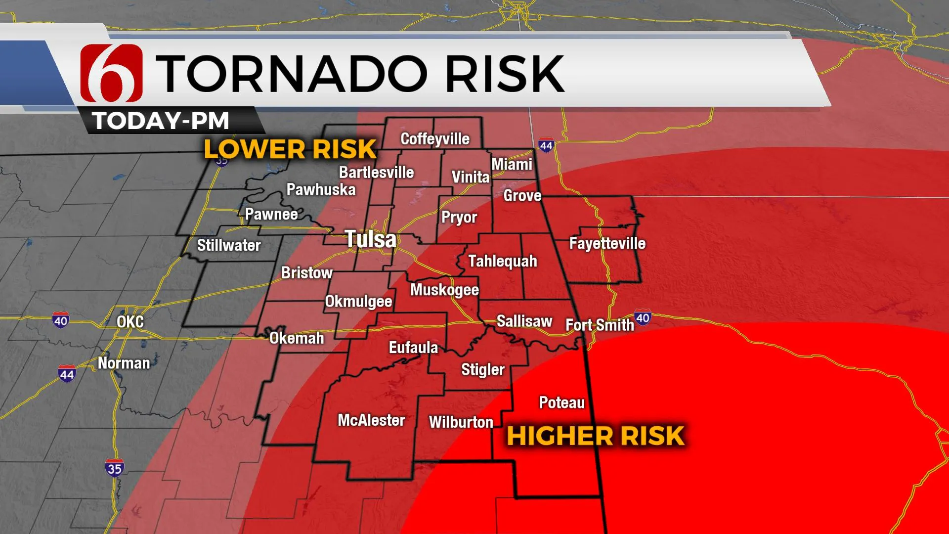 Tornado risk for Monday.