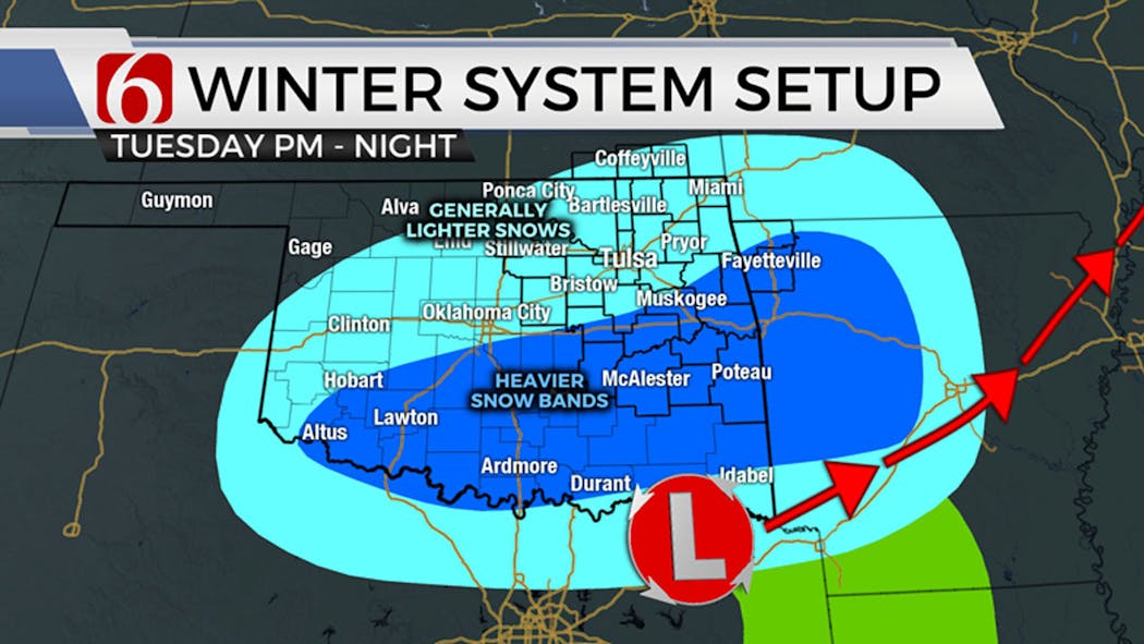 Winter Storm Watch, Warning Issued For Northeast Oklahoma