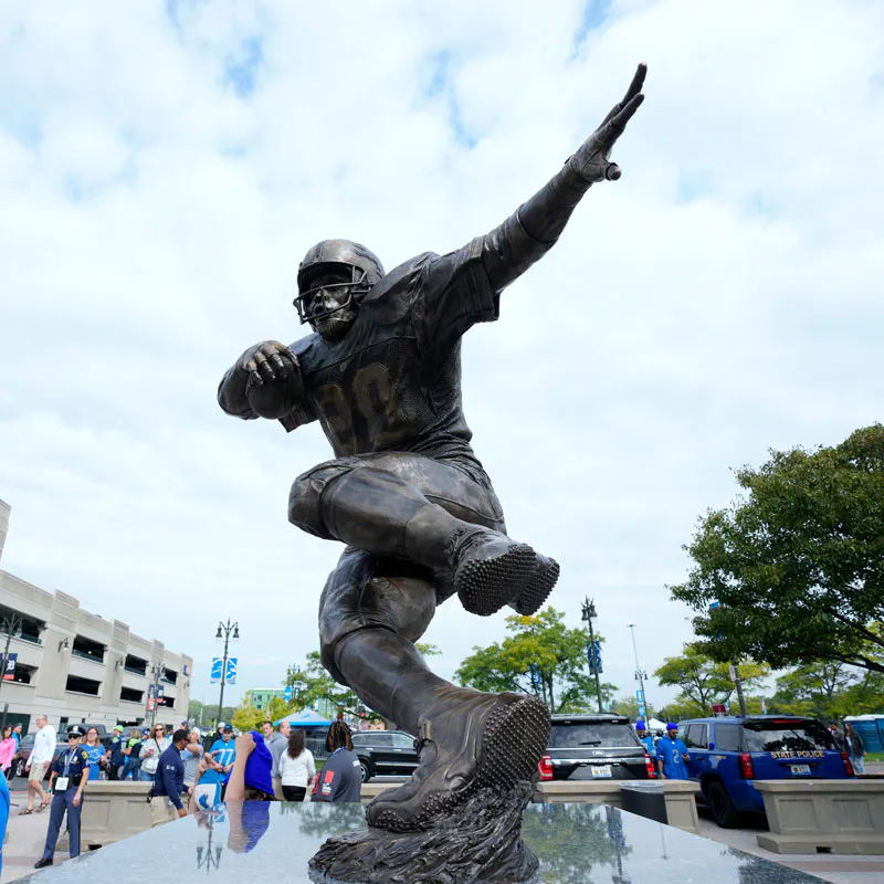 Barry Sanders Statue, Ford Field, Sept. 17, 2023