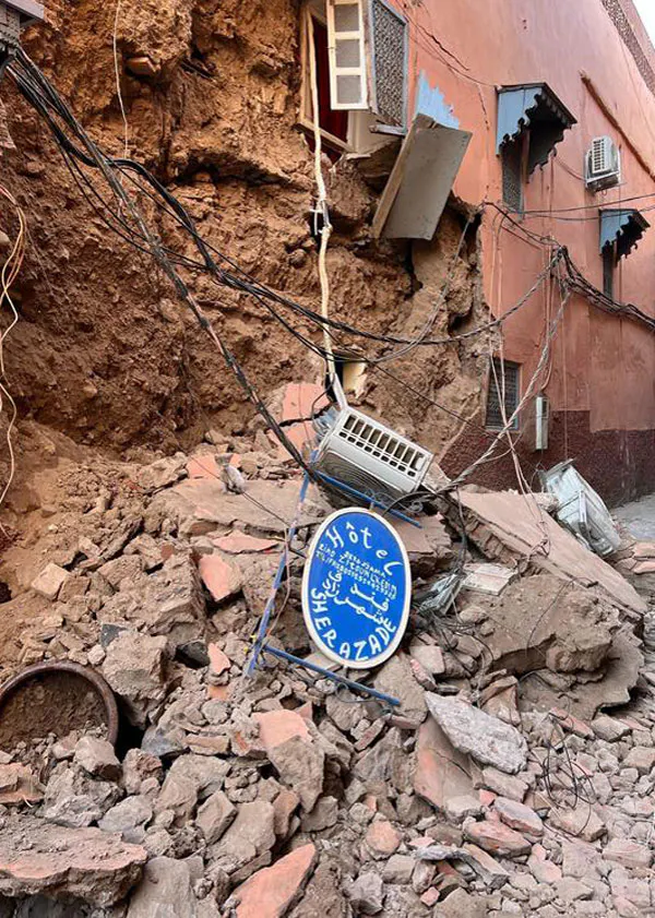 Morocco earthquake damage, Sept. 9, 2023
