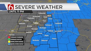 Severe Thunder Storm Watch Active For Several Eastern Oklahoma Counties Thursday Night