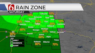 Cool, Overcast Saturday With Slim Chance Of Rain In Green Country