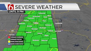 Tornado Warning Expires, Tornado Watch Still Active For Eastern Oklahoma Until 9 p.m.