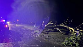 Power Poles Knocked Down, Building Damaged After Tornado Touches Down Near Morris