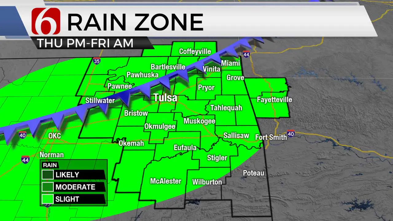 There is a risk of storms on Thursday.