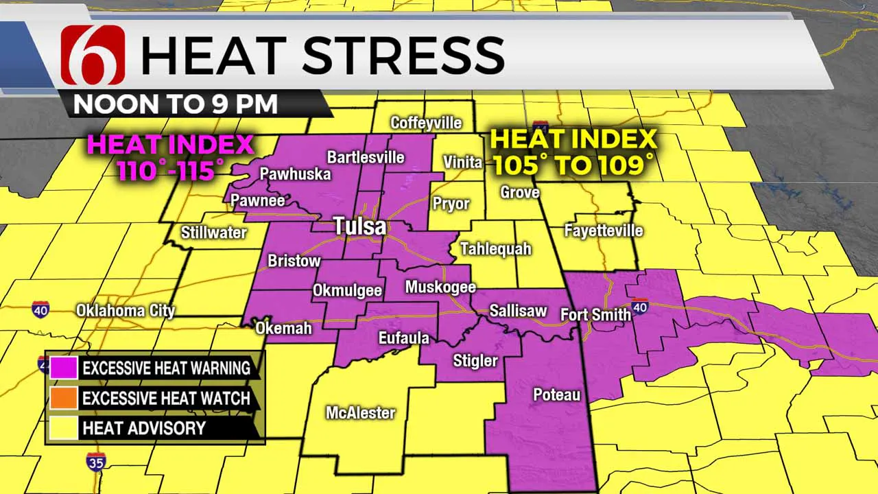 Heat stress Wednesday afternoon.