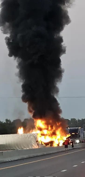 Semi rollover in Ottawa County - Aug. 3, 2024