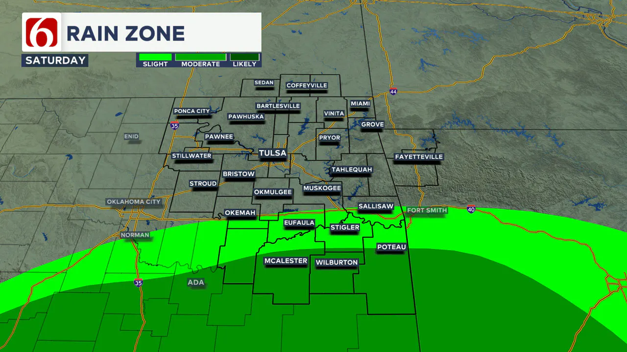 Saturday rain chances