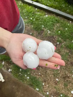 Hail In Schulter, Oklahoma - March 14, 2024