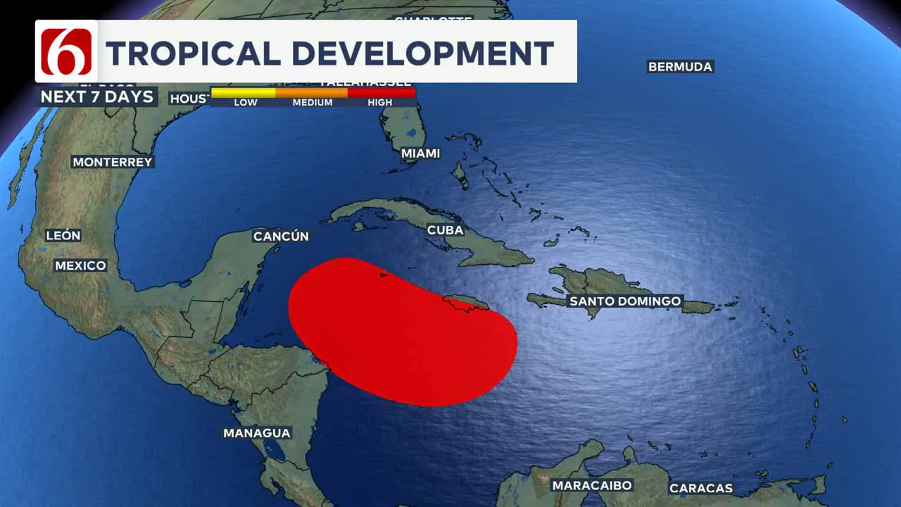 Tropical development in the Caribbean