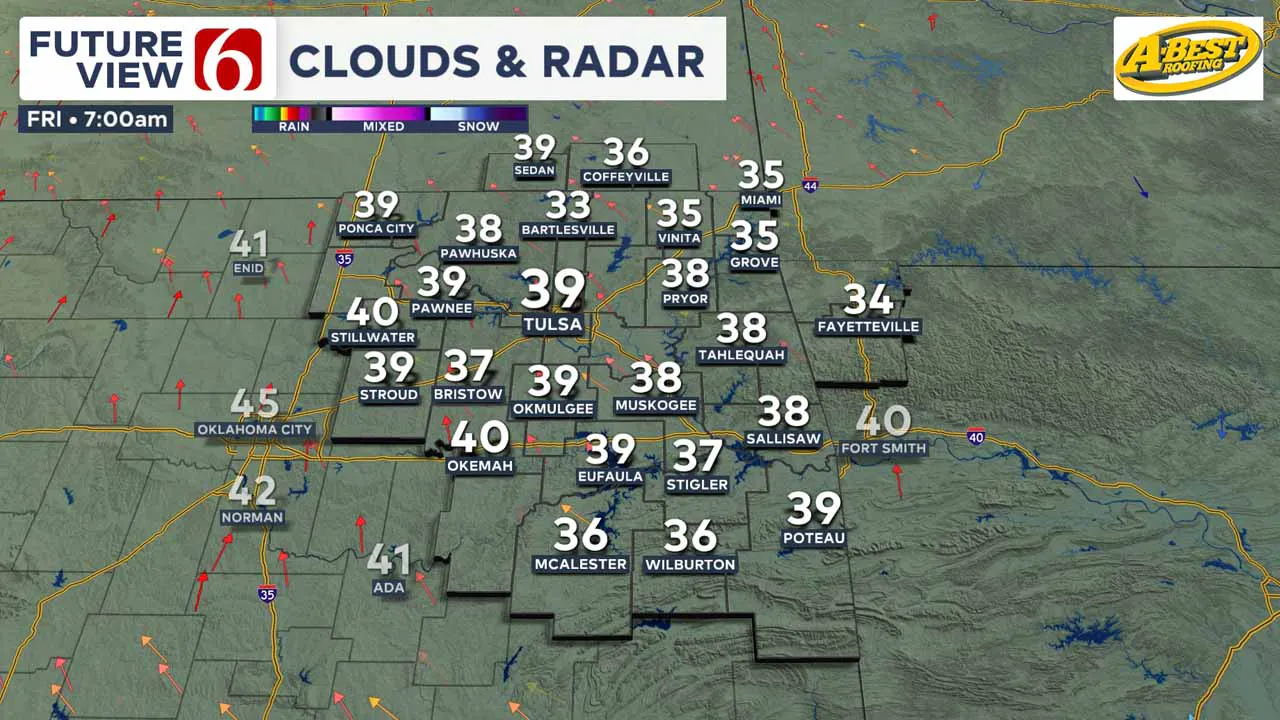 Friday morning lows.