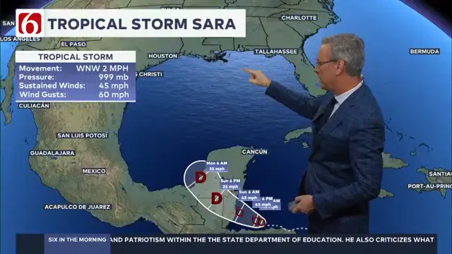 Tropical Storm Sara - Nov. 16, 2024