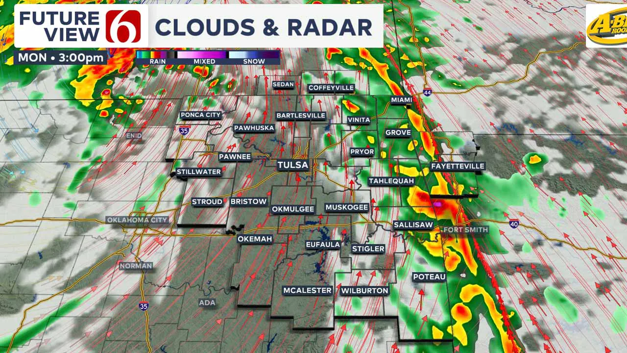 Weather conditions Monday afternoon.