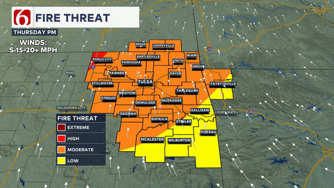 Fire danger on Thursday