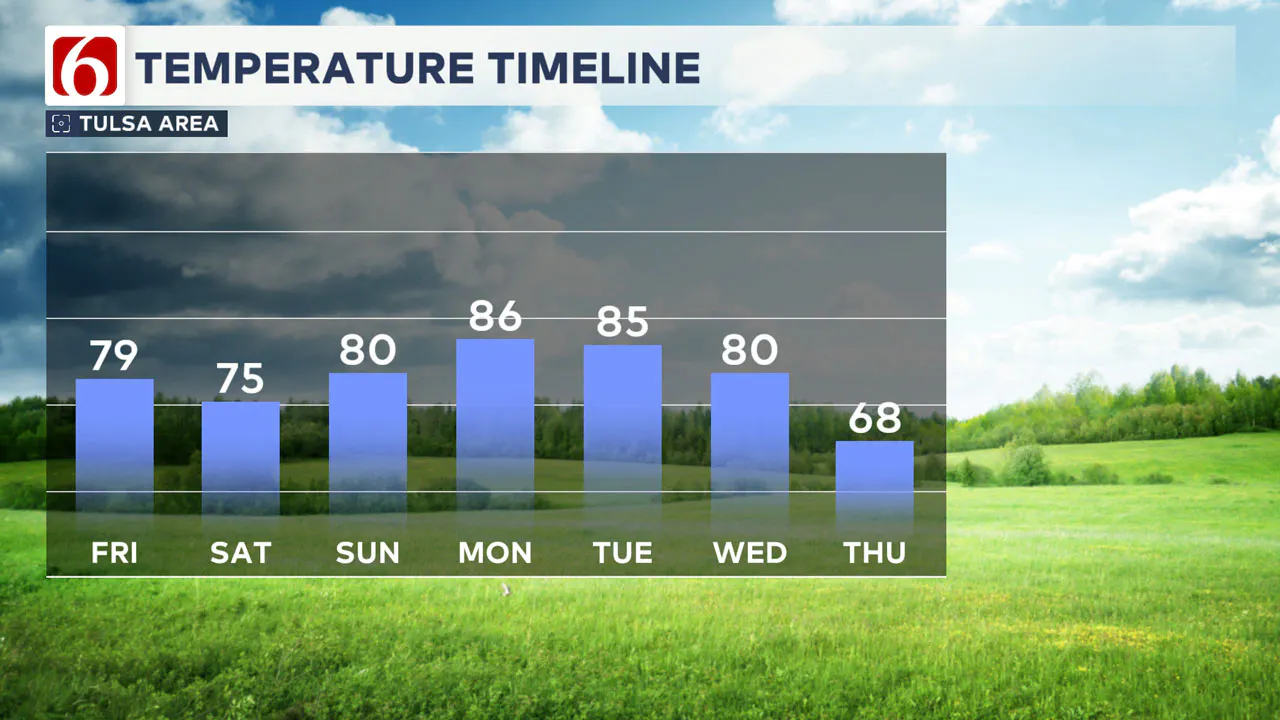 Next 7 Days Temperature Timeline