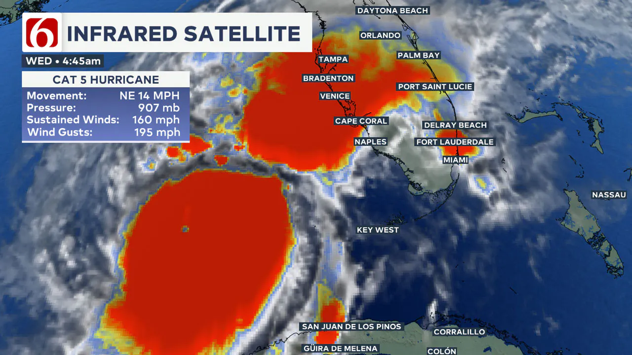 Milton Infrared Satellite 10/9/24