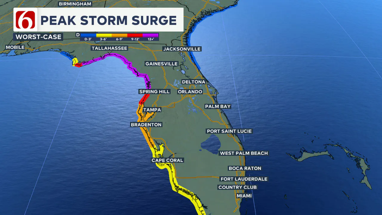 hurricane helene storm surge 9-26-24