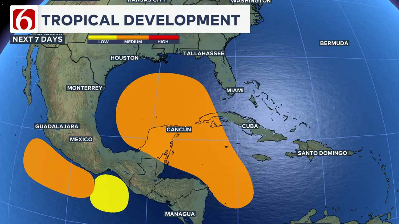 Developing Atlantic systems.