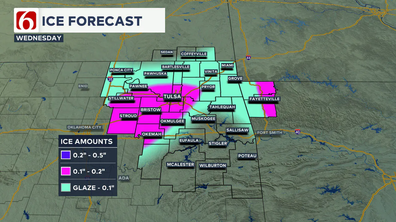 Wednesday Ice Forecast