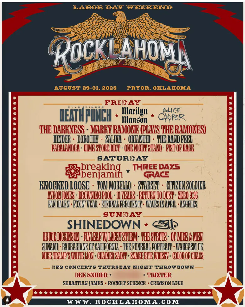 Rocklahoma 2025 Lineup