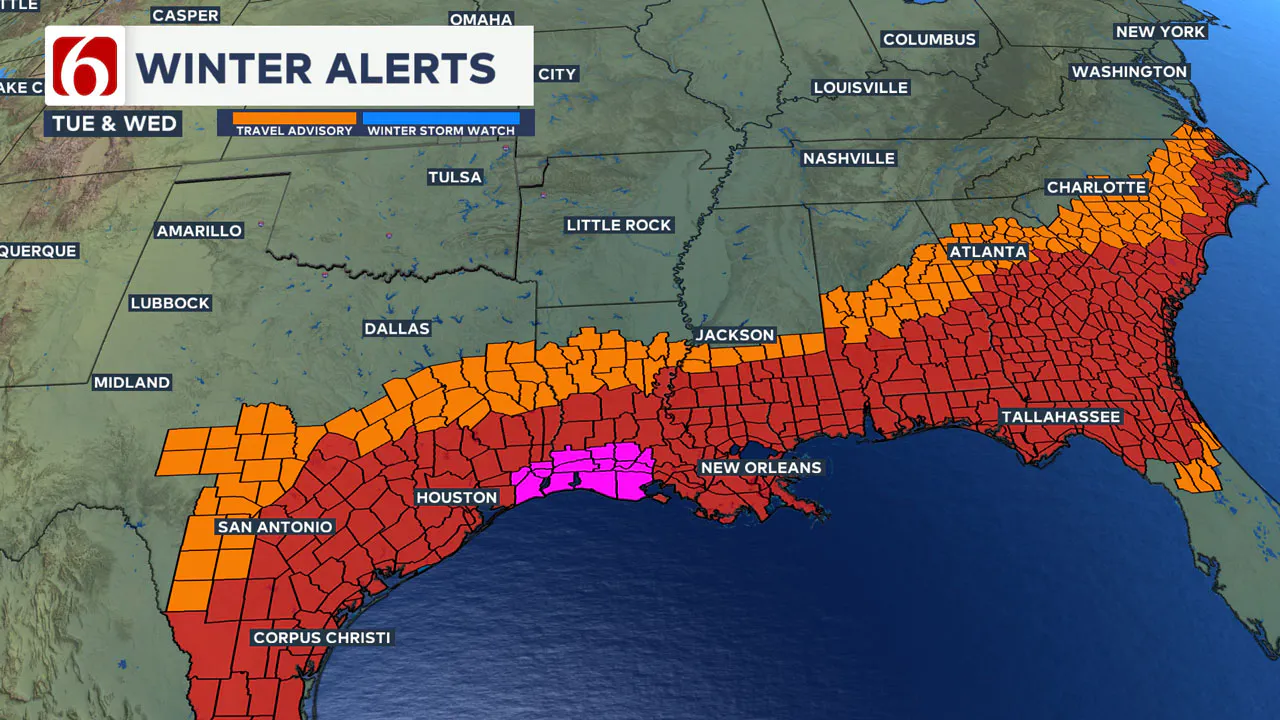 Deep South Winter Alerts