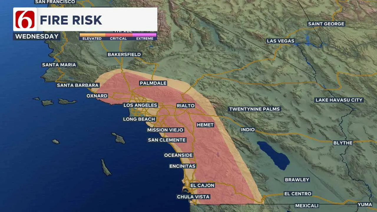 Fire danger in California.