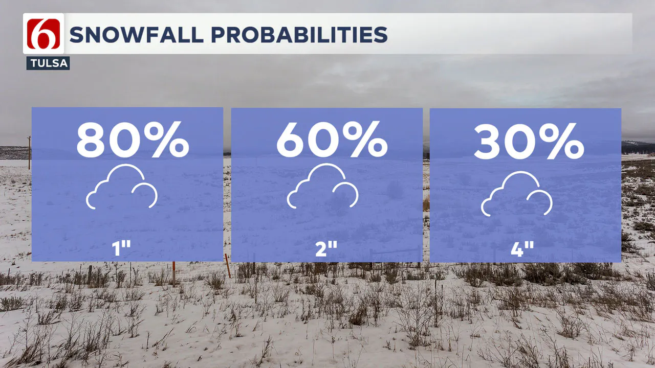 Tulsa Projected Snowfall