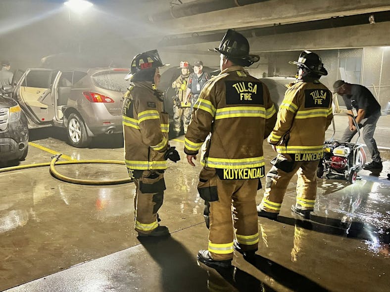 TFD puts out car fire