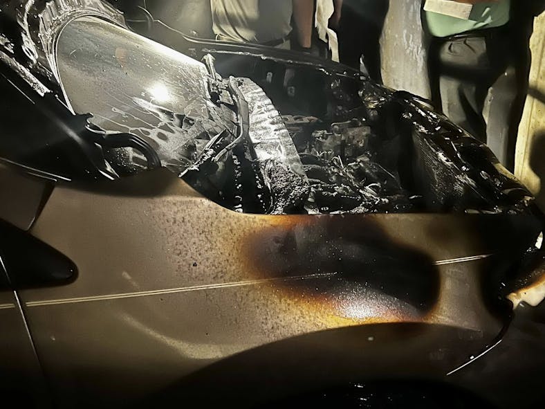TFD puts out car fire