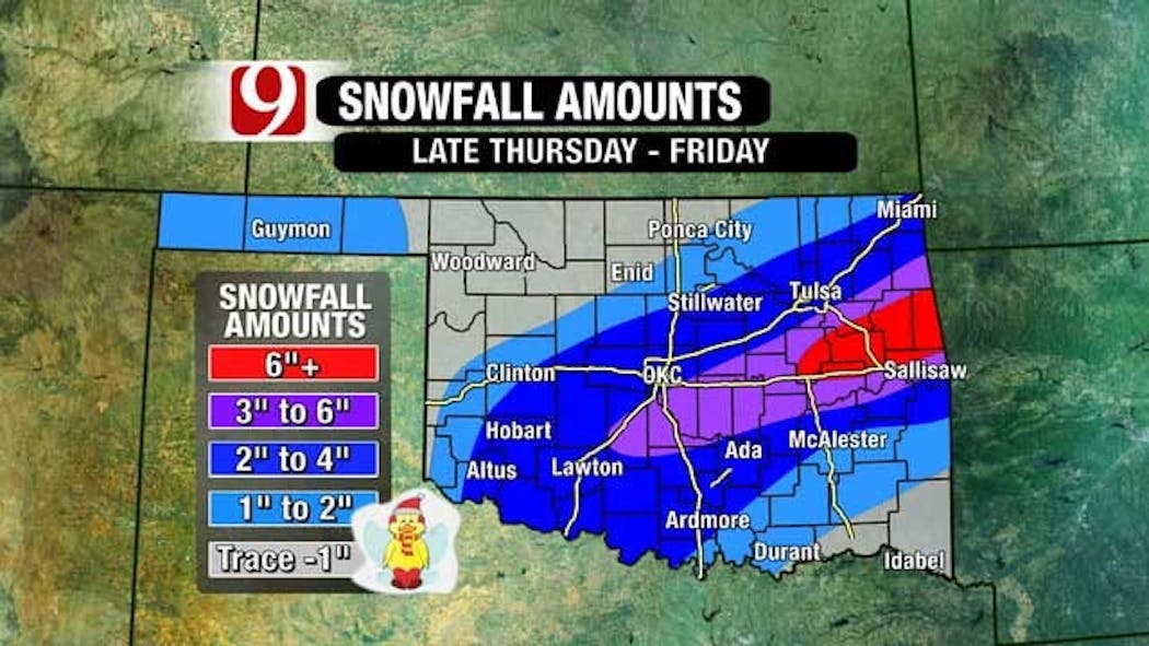 Winter Storm Warning In Effect For Large Portion Of Oklahoma